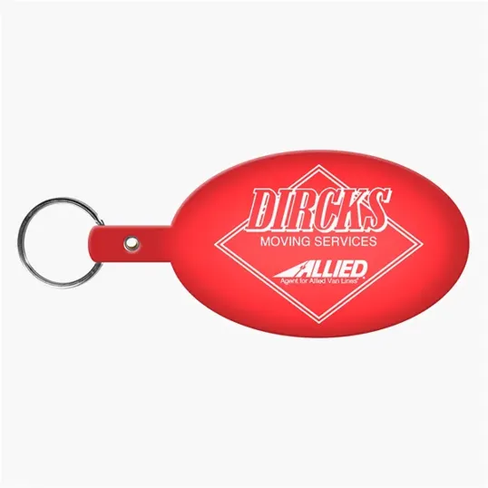Large Oval Flexible Key Tag Keyring — view 14