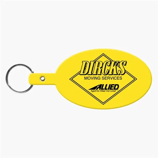 Large Oval Flexible Key Tag Keyring — view 16