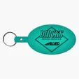 Large Oval Flexible Key Tag Keyring