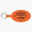 Large Oval Flexible Key Tag Keyring — view 7