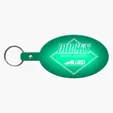 Large Oval Flexible Key Tag Keyring — view 10