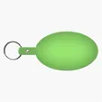 Large Oval Flexible Key Tag Keyring — view 29