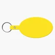 Large Oval Flexible Key Tag Keyring — view 34