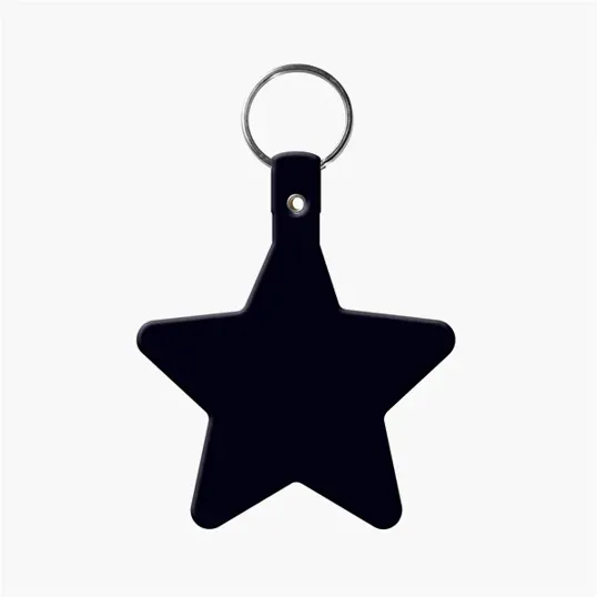 Star Key Tag with Split Ring Keychain — view 2