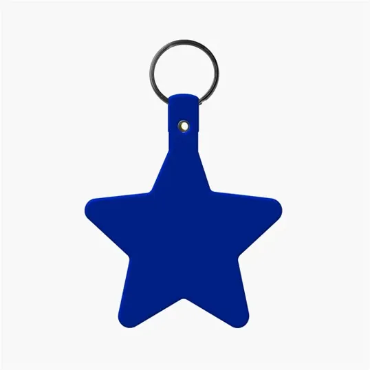Star Key Tag with Split Ring Keychain — view 3
