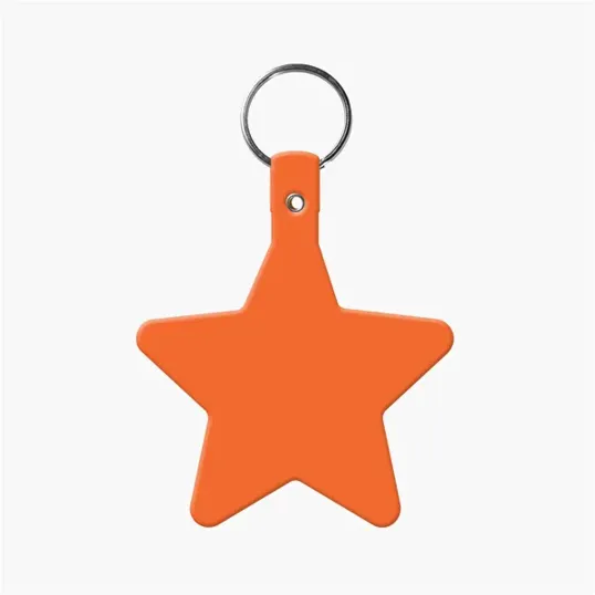 Star Key Tag with Split Ring Keychain — view 7