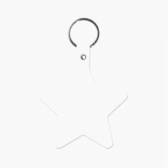 Star Key Tag with Split Ring Keychain — view 17