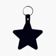 Star Key Tag with Split Ring Keychain — view 2