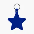 Star Key Tag with Split Ring Keychain — view 3