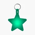 Star Key Tag with Split Ring Keychain — view 12