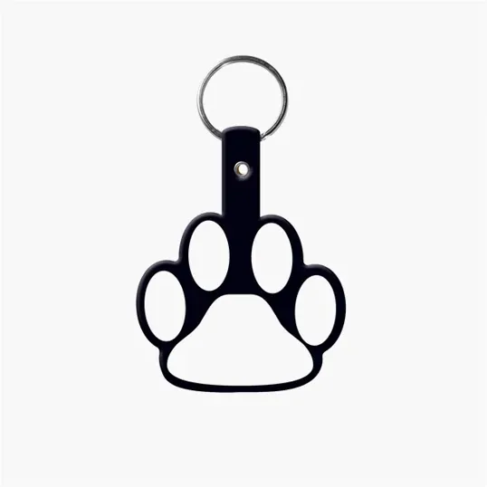 Paw Shape Flexible Key Tag with Keychain — view 2