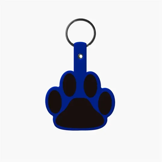 Paw Shape Flexible Key Tag with Keychain — view 3
