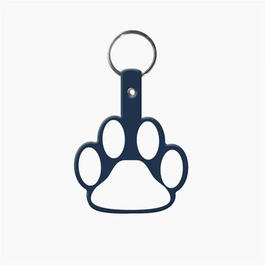 Paw Shape Flexible Key Tag with Keychain — view 4