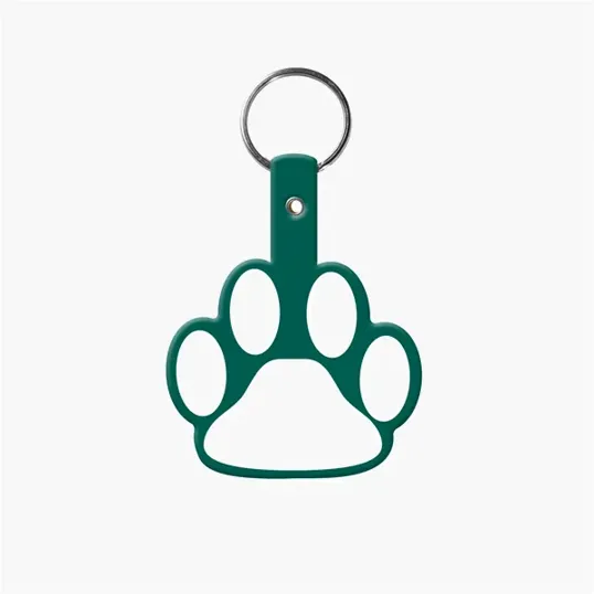 Paw Shape Flexible Key Tag with Keychain — view 5