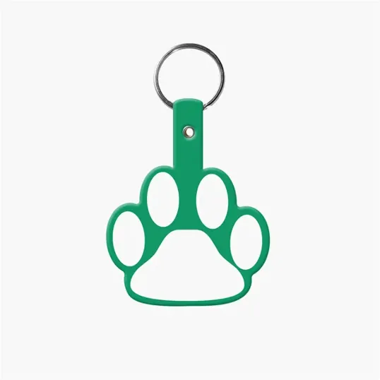 Paw Shape Flexible Key Tag with Keychain — view 6