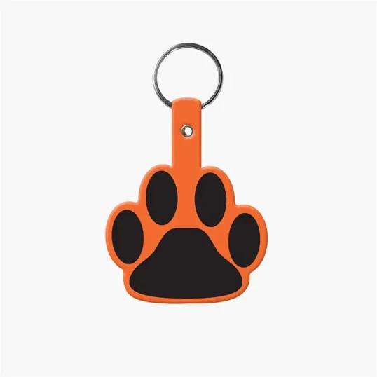 Paw Shape Flexible Key Tag with Keychain — view 7