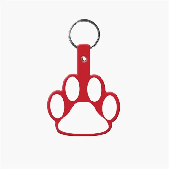 Paw Shape Flexible Key Tag with Keychain — view 8