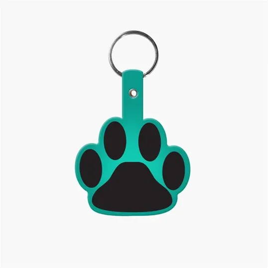 Paw Shape Flexible Key Tag with Keychain — view 9