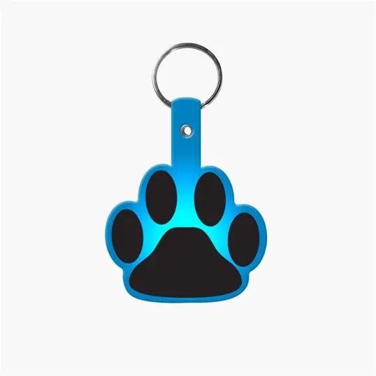 Paw Shape Flexible Key Tag with Keychain — view 10