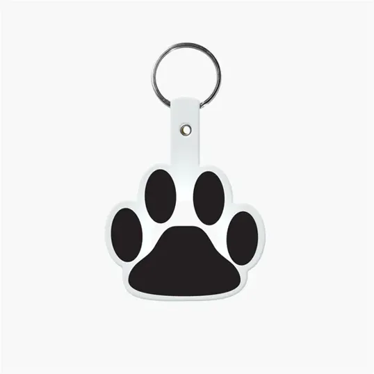 Paw Shape Flexible Key Tag with Keychain — view 11