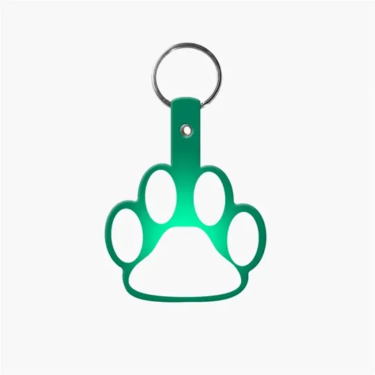 Paw Shape Flexible Key Tag with Keychain — view 12