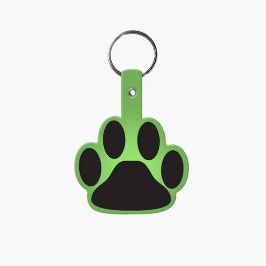 Paw Shape Flexible Key Tag with Keychain — view 13