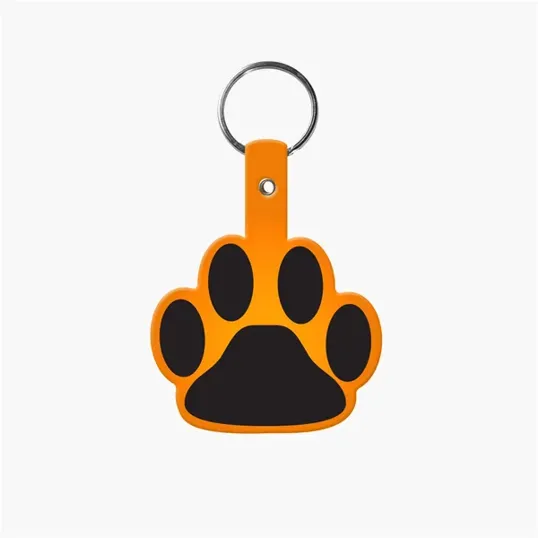 Paw Shape Flexible Key Tag with Keychain — view 14