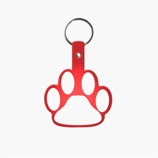 Paw Shape Flexible Key Tag with Keychain — view 16