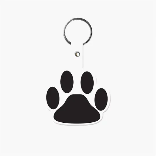 Paw Shape Flexible Key Tag with Keychain — view 17