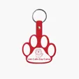 Paw Shape Flexible Key Tag with Keychain