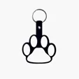 Paw Shape Flexible Key Tag with Keychain — view 2