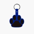 Paw Shape Flexible Key Tag with Keychain — view 3