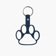 Paw Shape Flexible Key Tag with Keychain — view 4