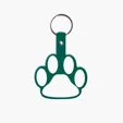 Paw Shape Flexible Key Tag with Keychain — view 5