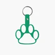 Paw Shape Flexible Key Tag with Keychain — view 6