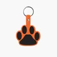 Paw Shape Flexible Key Tag with Keychain — view 7