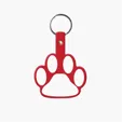 Paw Shape Flexible Key Tag with Keychain — view 8