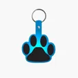 Paw Shape Flexible Key Tag with Keychain — view 10