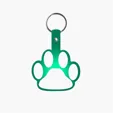 Paw Shape Flexible Key Tag with Keychain — view 12