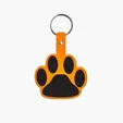 Paw Shape Flexible Key Tag with Keychain — view 14