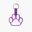 Paw Shape Flexible Key Tag with Keychain — view 15