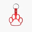 Paw Shape Flexible Key Tag with Keychain — view 16