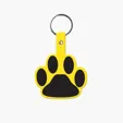 Paw Shape Flexible Key Tag with Keychain — view 18