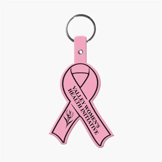 Awareness Ribbon Flexible Key Tag with Split Ring