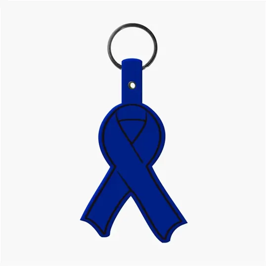 Awareness Ribbon Flexible Key Tag with Split Ring — view 3