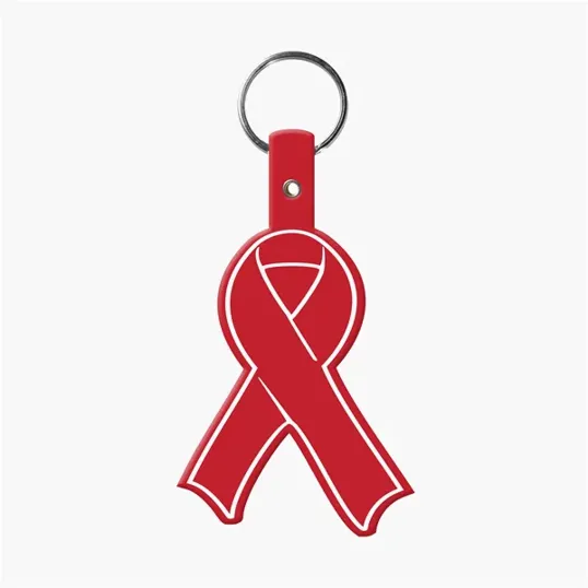 Awareness Ribbon Flexible Key Tag with Split Ring — view 9