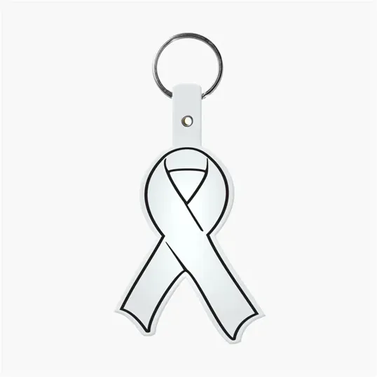 Awareness Ribbon Flexible Key Tag with Split Ring — view 12