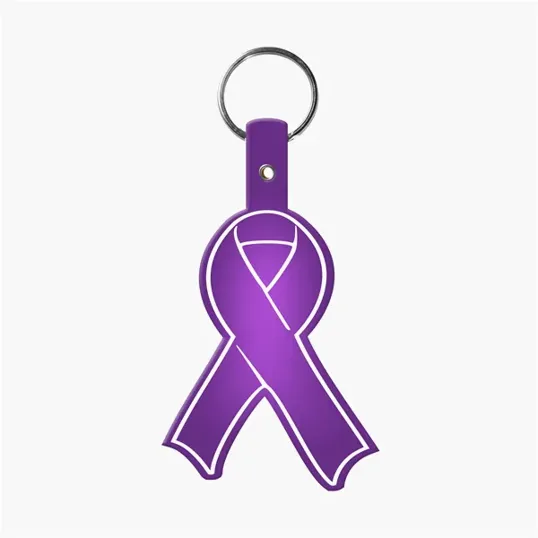 Awareness Ribbon Flexible Key Tag with Split Ring — view 17