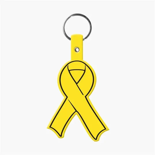 Awareness Ribbon Flexible Key Tag with Split Ring — view 20