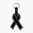 Awareness Ribbon Flexible Key Tag with Split Ring — view 2